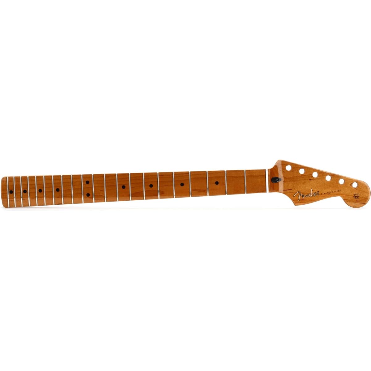 Fender Guitar Replacement Neck Roasted Maple Stratocaster Neck, 21 Narrow Tall Frets, 9.5", Maple, C Shape