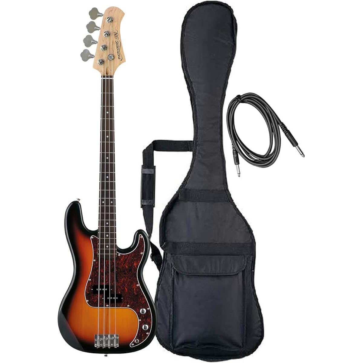 PhotoGenic Photogenic Electric Bass Precision Bass Type PB-240/BK/T3P Black/Tortoiseshell Pickguard