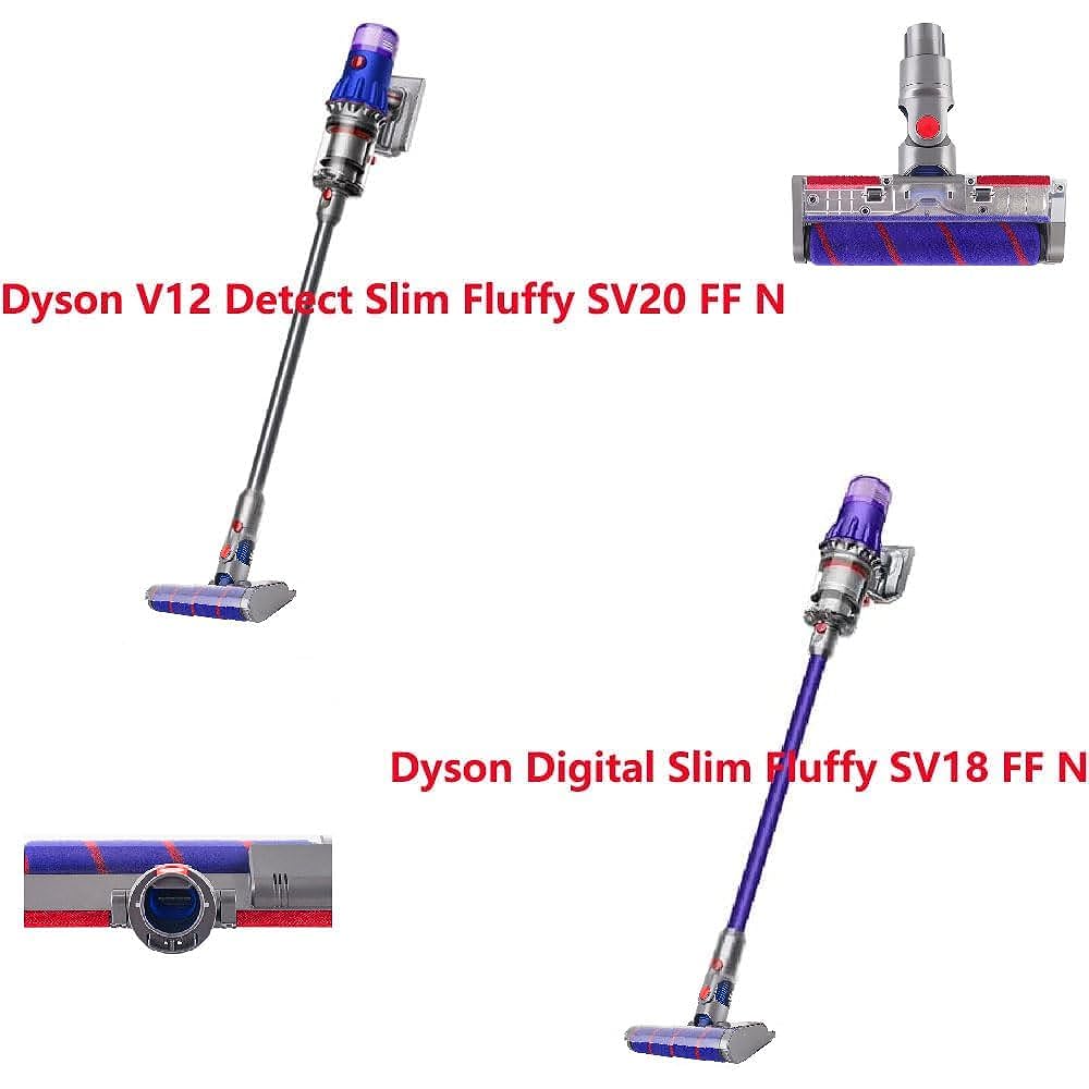 Emdou Soft Roller Clean Head Replacement Applicable Dyson V12 Detect Slim/Digital Slim Series Dyson Vacuum Cleaner Soft Roller Clean Head SV30 ABL/SV20 FF N/SV18 FF PRO/SV18 FF N/SV18 FF ENT N Replacement Parts Accessories
