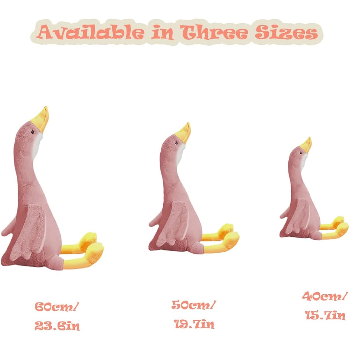CHELEI2019 19.7inch Goose Plush Toy Goose Swan Pink Duck Stuffed Animal Gift for Kids