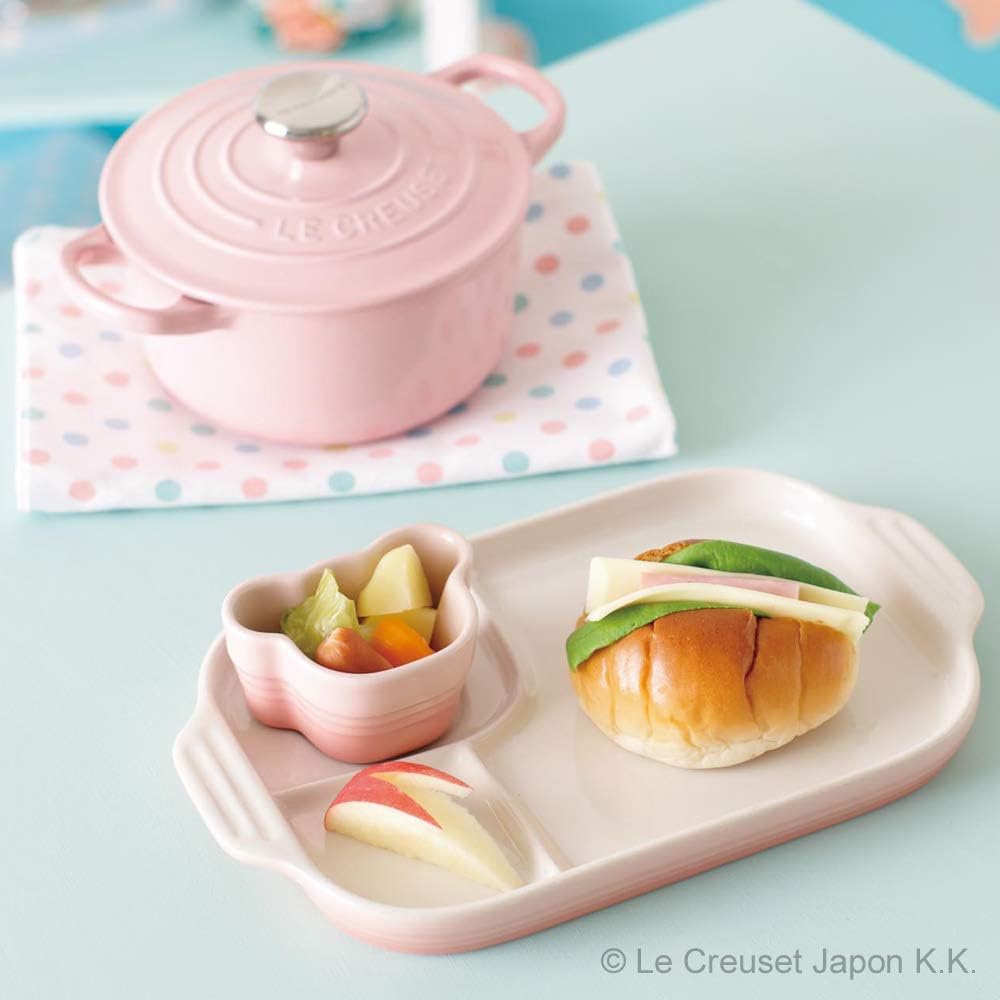 Le Creuset Plate Children's Baby Multi Plate & Rum Can Coastal Blue Heat Resistant Cold Resistant Microwave Oven Safe Baby Gift First Meal Boy Gift [Authorized Japanese Product]