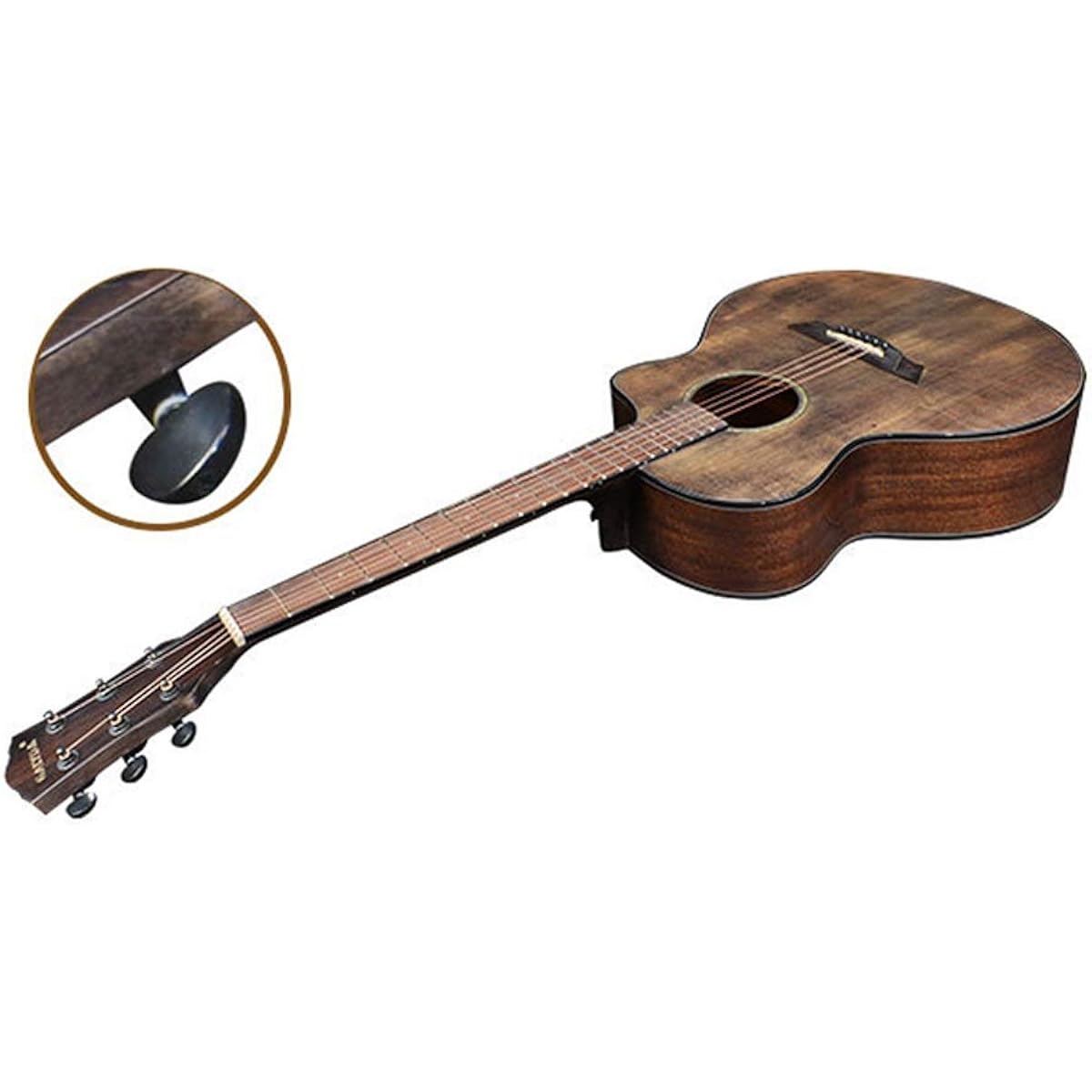 Acoustic Guitar Coffee Acoustic Guitar Rosewood Fretboard 41 Inch Classic Guitar (Color: Coffee, Size: 41 inches)