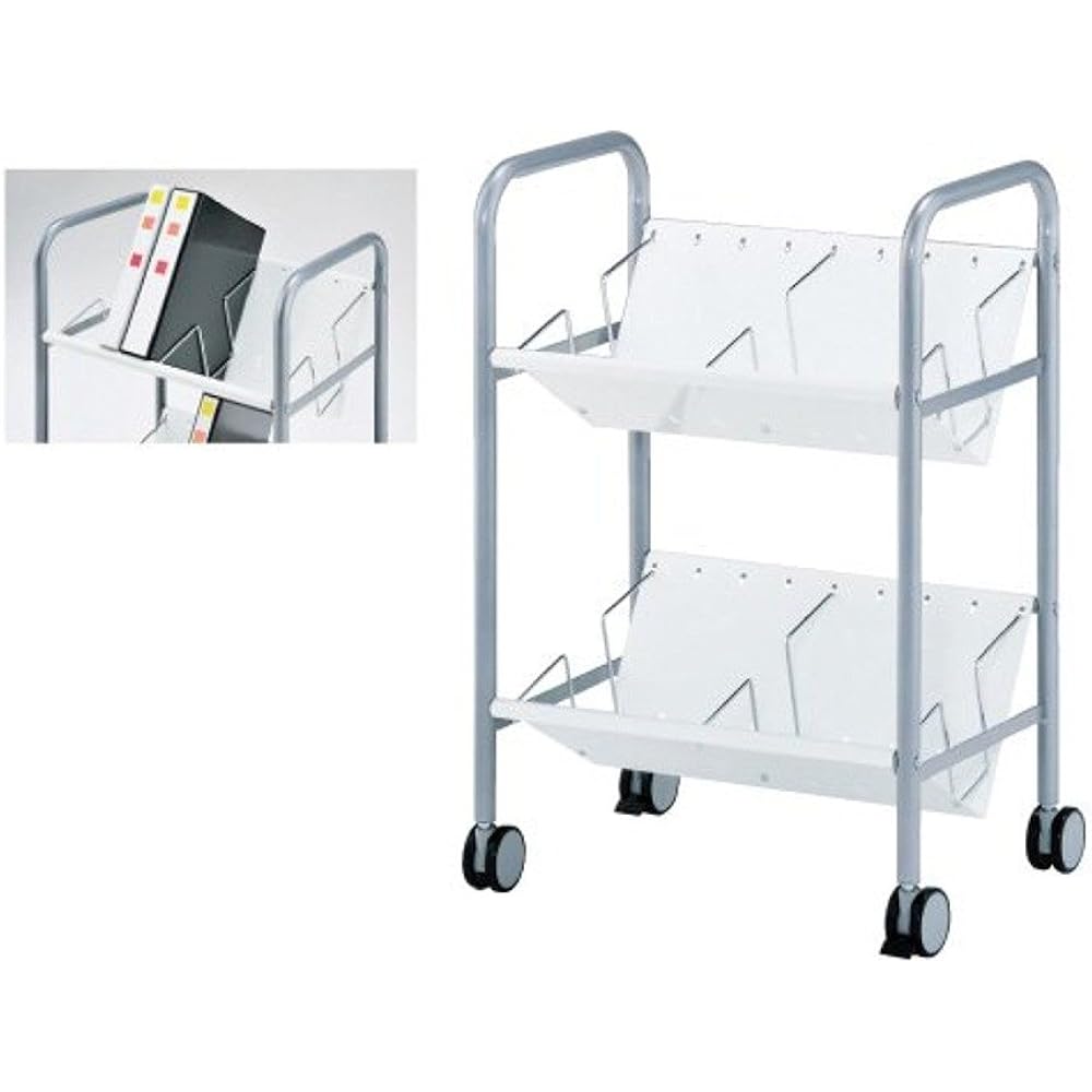 Hayashi Seisakusho File Wagon 2 Tier White 10-002MH