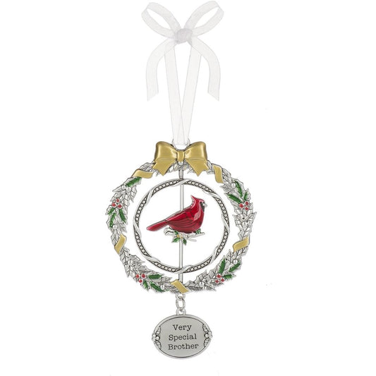 Very Special Brother Christmas Cardinal 3D 4 3/8" Christmas Ornament