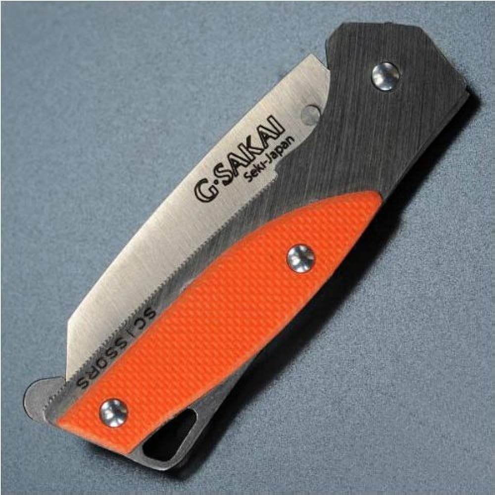 G Sakai Folding Knife Kojiro Itto Style Orange
