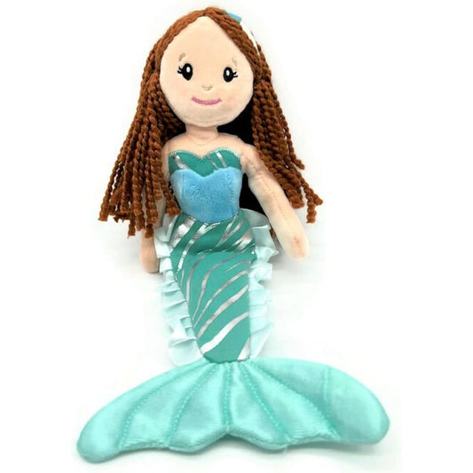 The Petting Zoo Mermaid Doll, Mermaid Gifts for Girls, Stuffed Mermaid Doll 12" (Red Hair)