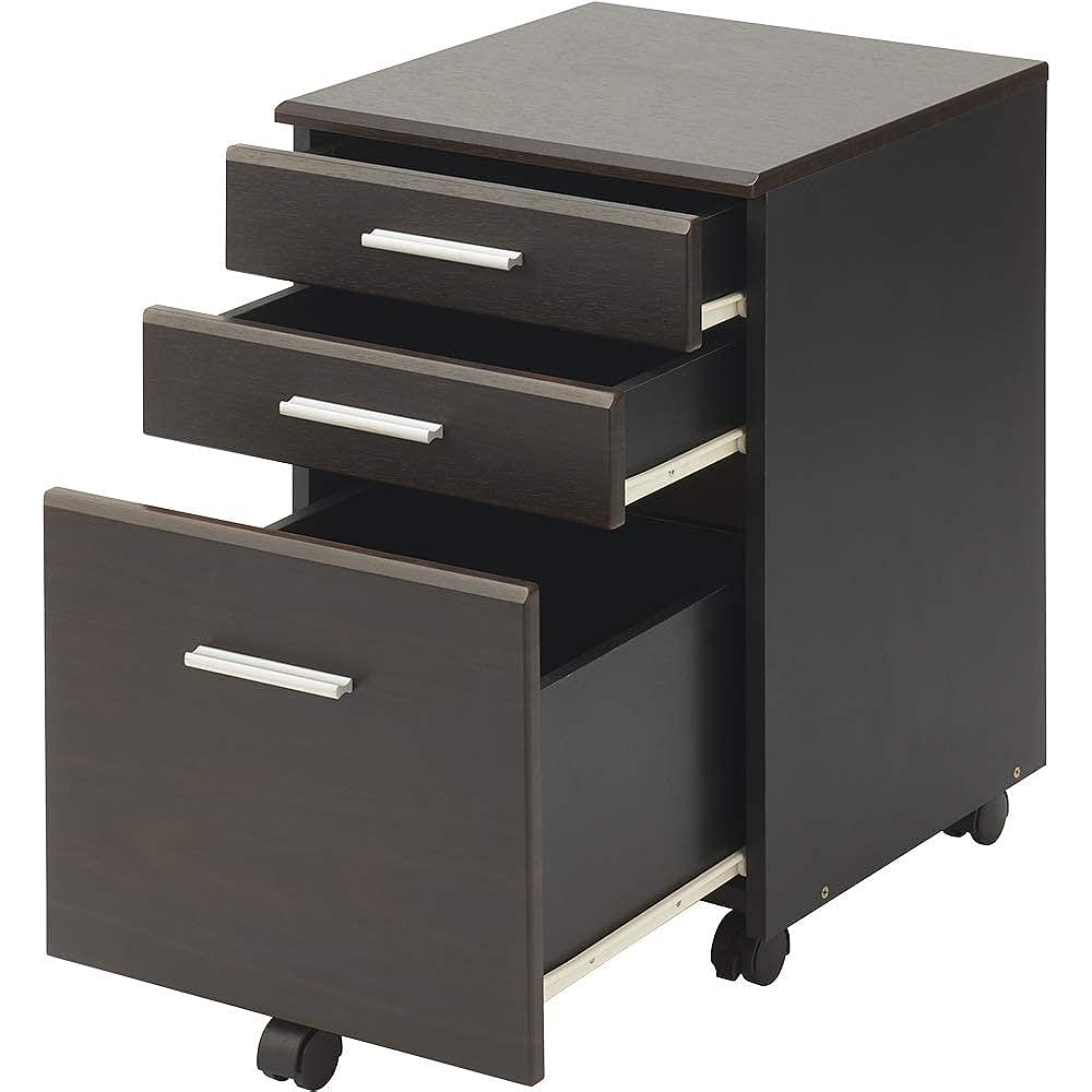 Nakabayashi Caster Wagon Dark Wood Grain AMW-301-DM