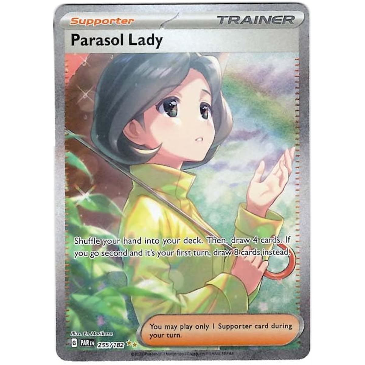 Pokemon Parasol Lady 255/182 Paradox Rift Special Illustrated Rare Single Card