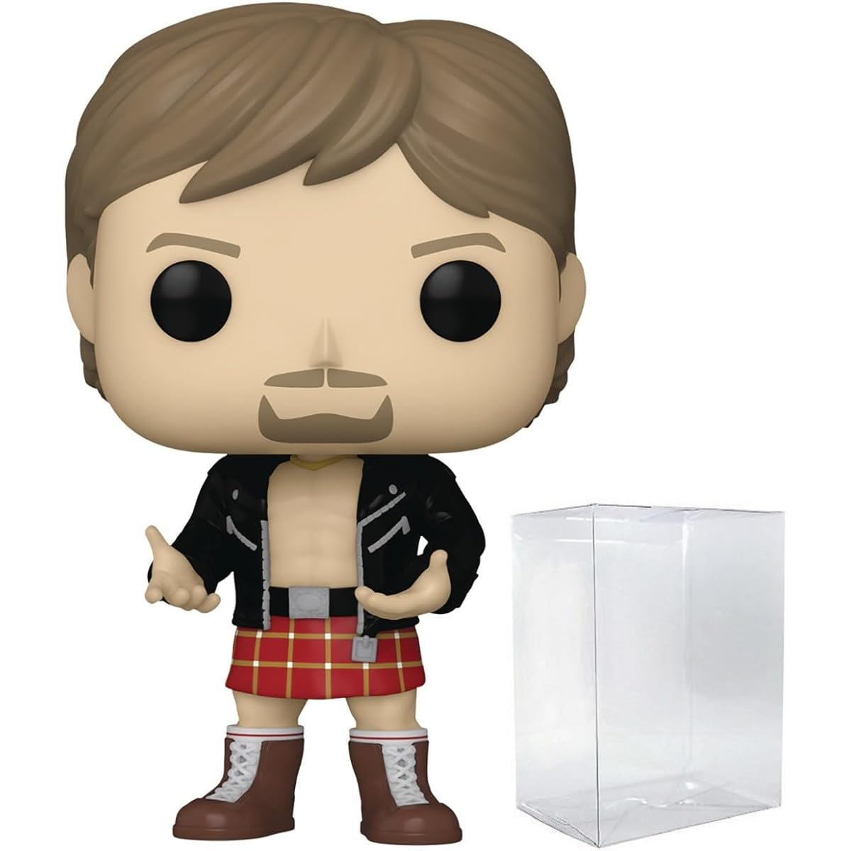 POP WWE: Rowdy Roddy Piper Funko Vinyl Figure (with Compatible Box Protector Case), Multicolor, 3.75", STL288996