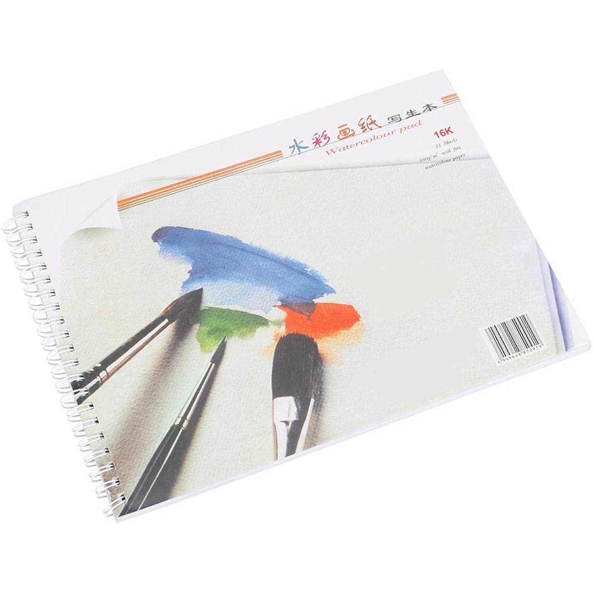 Acrylic Painting Book, Hand-drawn Water-soluble Sketch Watercolor Paper School Art Supplies (16K Watercolor Book 260x190mm)