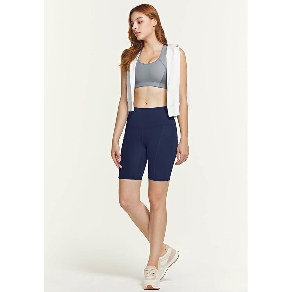 [ATHLIO] Women's Yoga Wear, 3/5 Length Shorts, Sportswear, Loungewear [Lightweight, Sweat Absorbent, Quick Drying] Yoga Pants, Sports Spats, Biker Shorts, Hot Pants YSP
