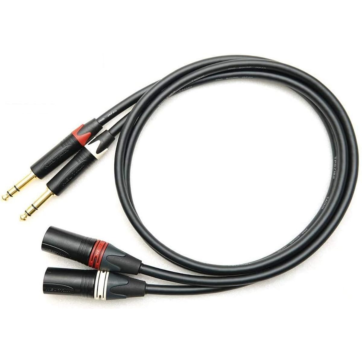 Pro sound series! TACHII Tatsuta Tachii TPS7182 TRS stereo phone to XLR male 2-pair conversion cable! (10m)