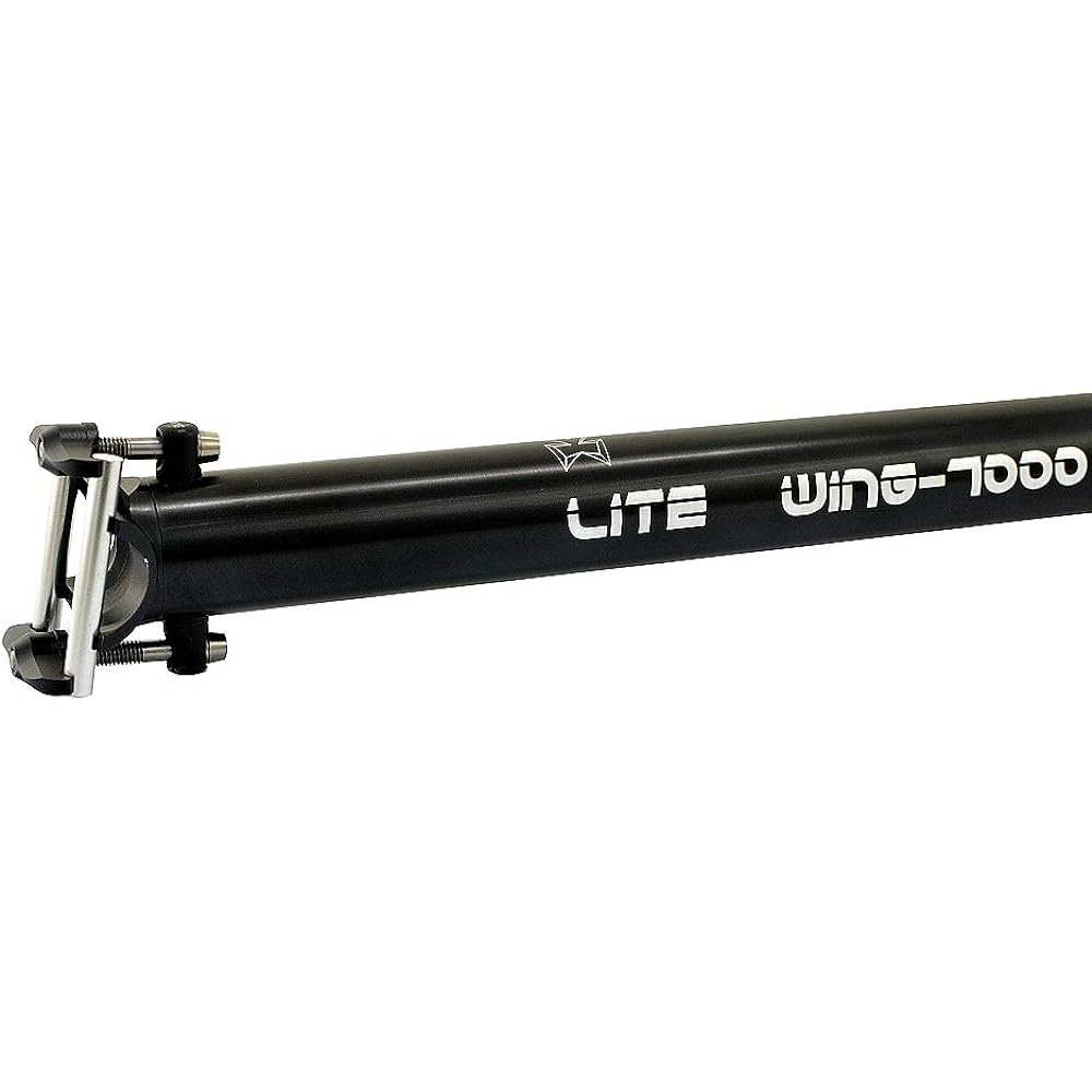 KCNC LITE WING 7075 Aluminum 34.9x550mm Seatpost , Black, SP8-349-566 , SK2041