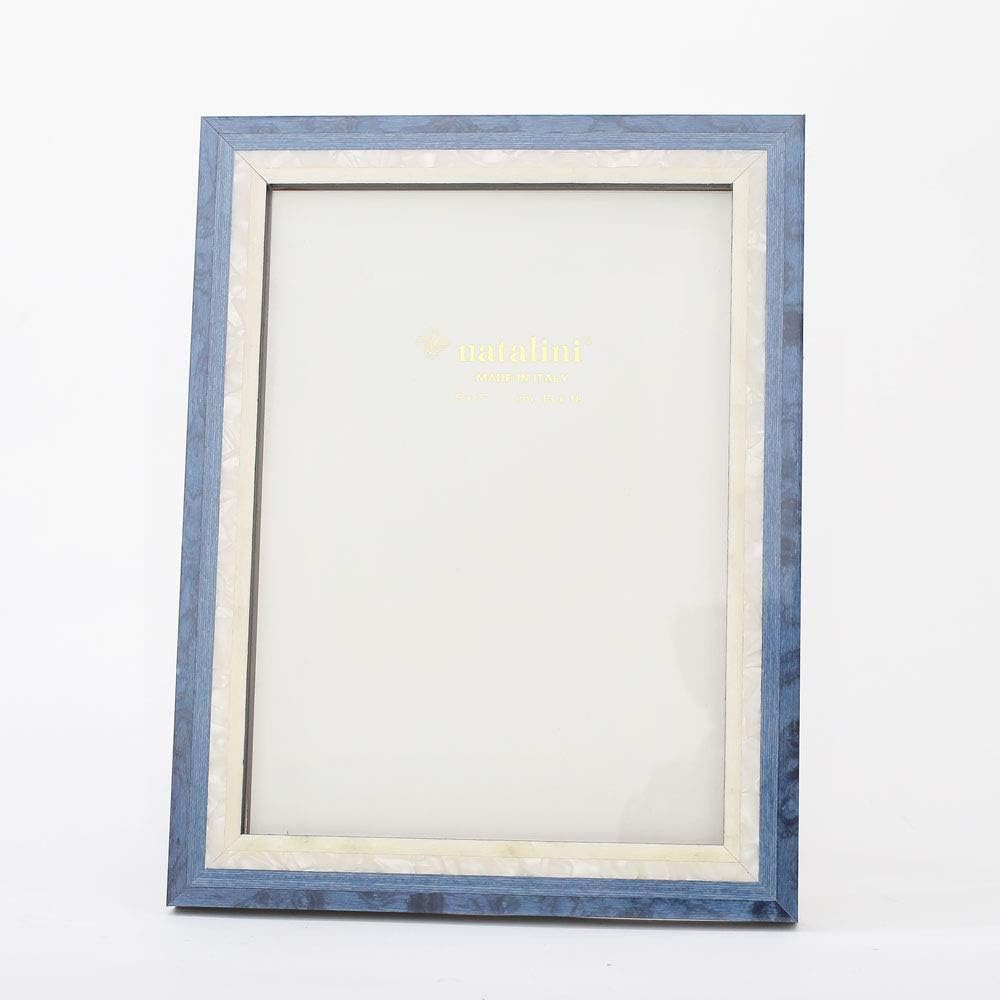 [NATALINI] Made in Italy Natalini Photo Frame Handmade Bergamo Blue Blue White Interior Wooden Photo Frame