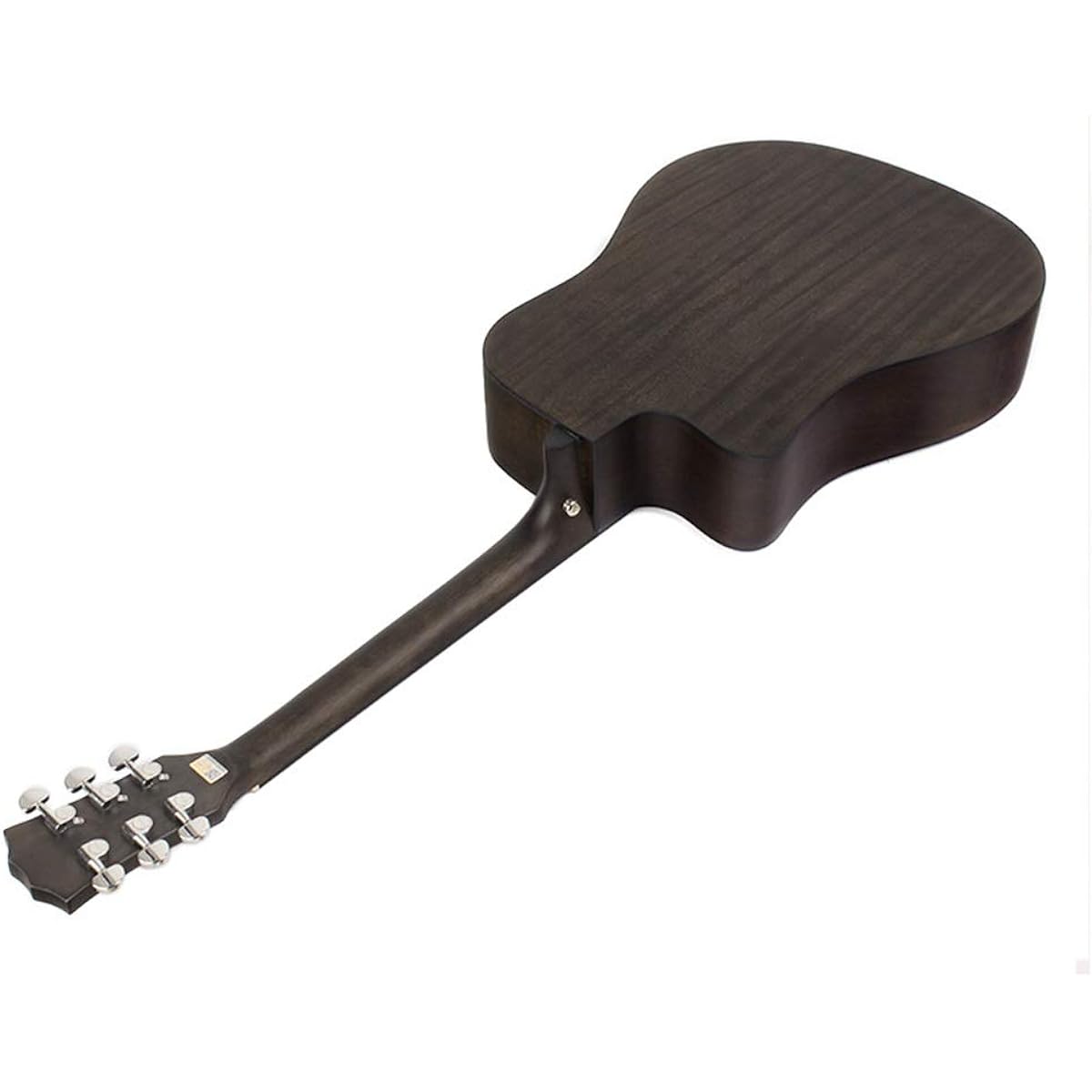 Acoustic Guitar Veneer Gradient Black Guitar Face Single Spruce Peach Blossom Folk Guitar Veneer Gradient Black Classic Guitar (Color: Natural, Size: 41 inches)