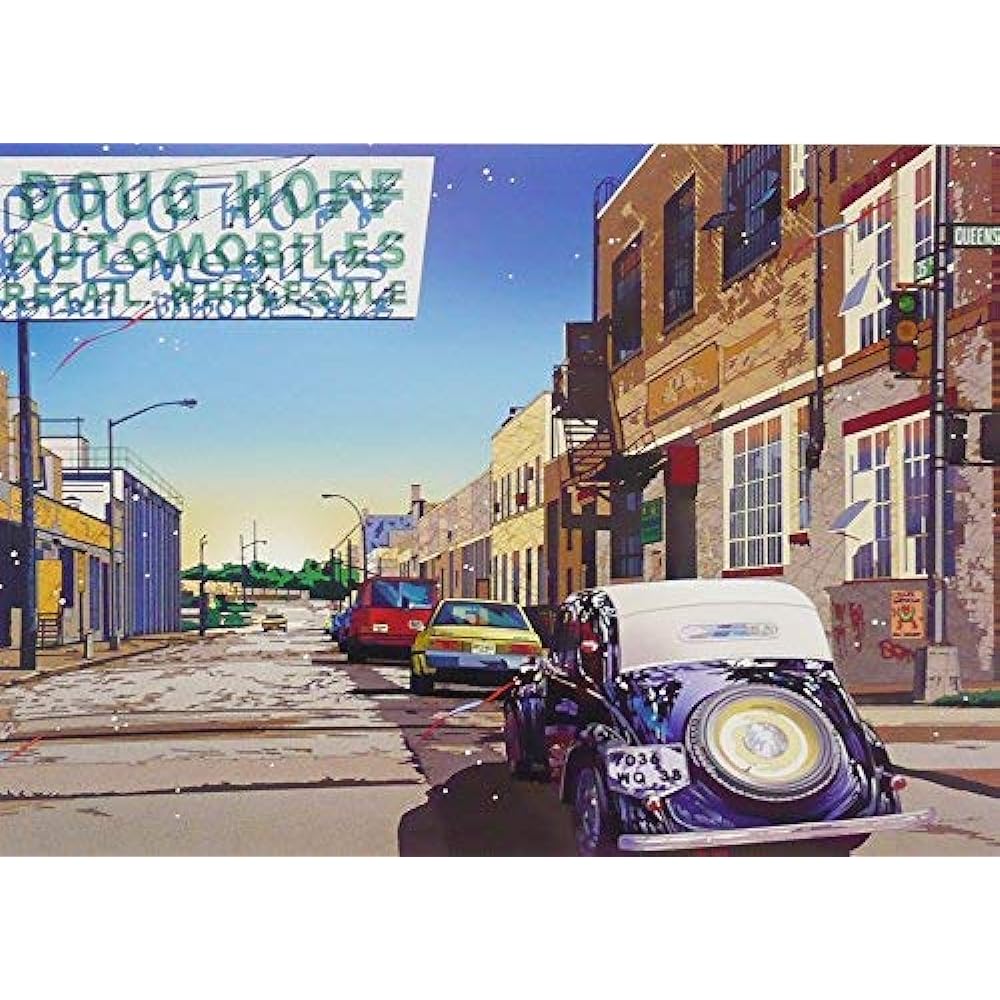 Hideto Suzuki◆[Downtown Rhapsody]◆Art print◆Framed 53x43cm◆
