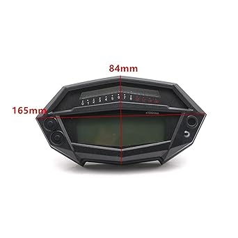 LED Indicator Odometer Fits Kawasaki Z1000 Motorcycle Black LCD Digital Adjustable Tachometer Speedometer Odometer Fuel Gauge
