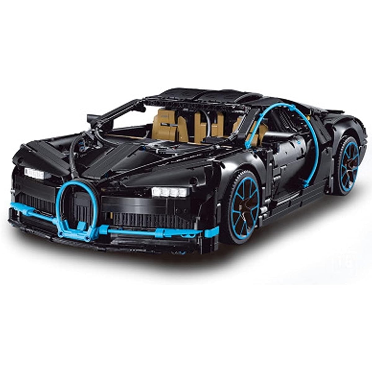 Block Technique Bugatti Chiron Black DECOOL Bugatti Chiron 3786 pieces Domestic stock Outer box included [Parallel import goods]