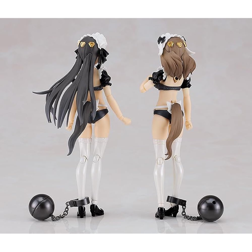 Max Factory PLAMAX GP 07 Underwear Bare Girl Ran & Jerry Maid Ver. Set Non-Scale Assembly Type Plastic Model