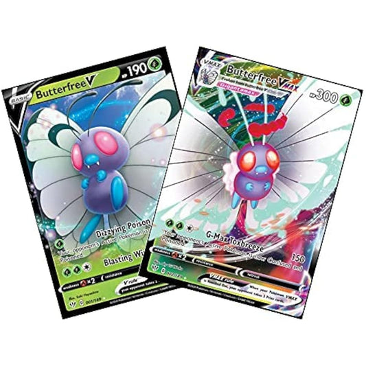 Butterfree V & Vmax Darkness Ablaze Pokemon Ultra Rare Lot 001/189 & 002/189