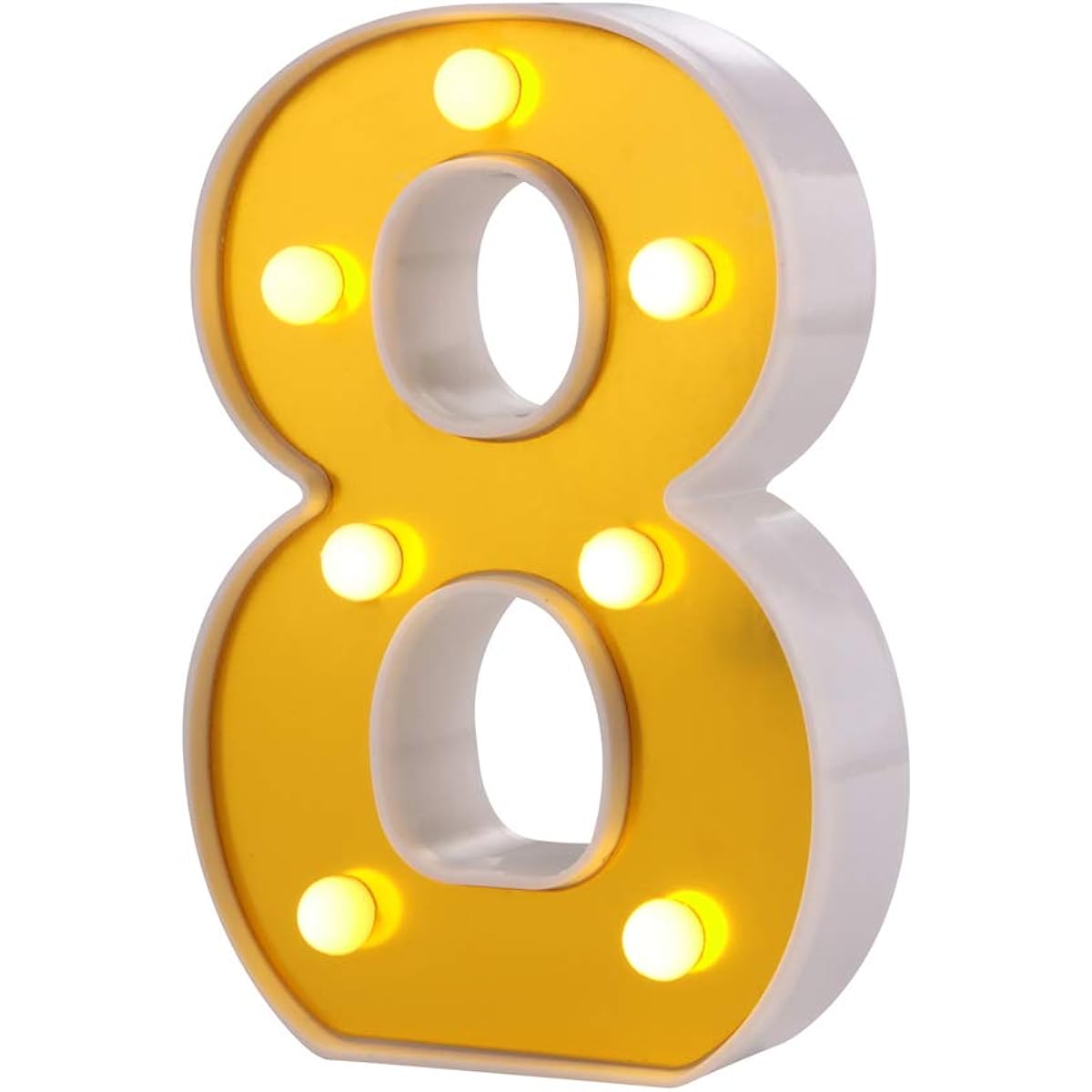 Samapet LED Marquee Letter Lights, 26 Alphabet Golden Placents, Bright Night Light Sign for Indoor Confession Wedding Birthday Party Battery Operated Christmas Night Light Lamp Home Bar Decor Golden-Cute-8
