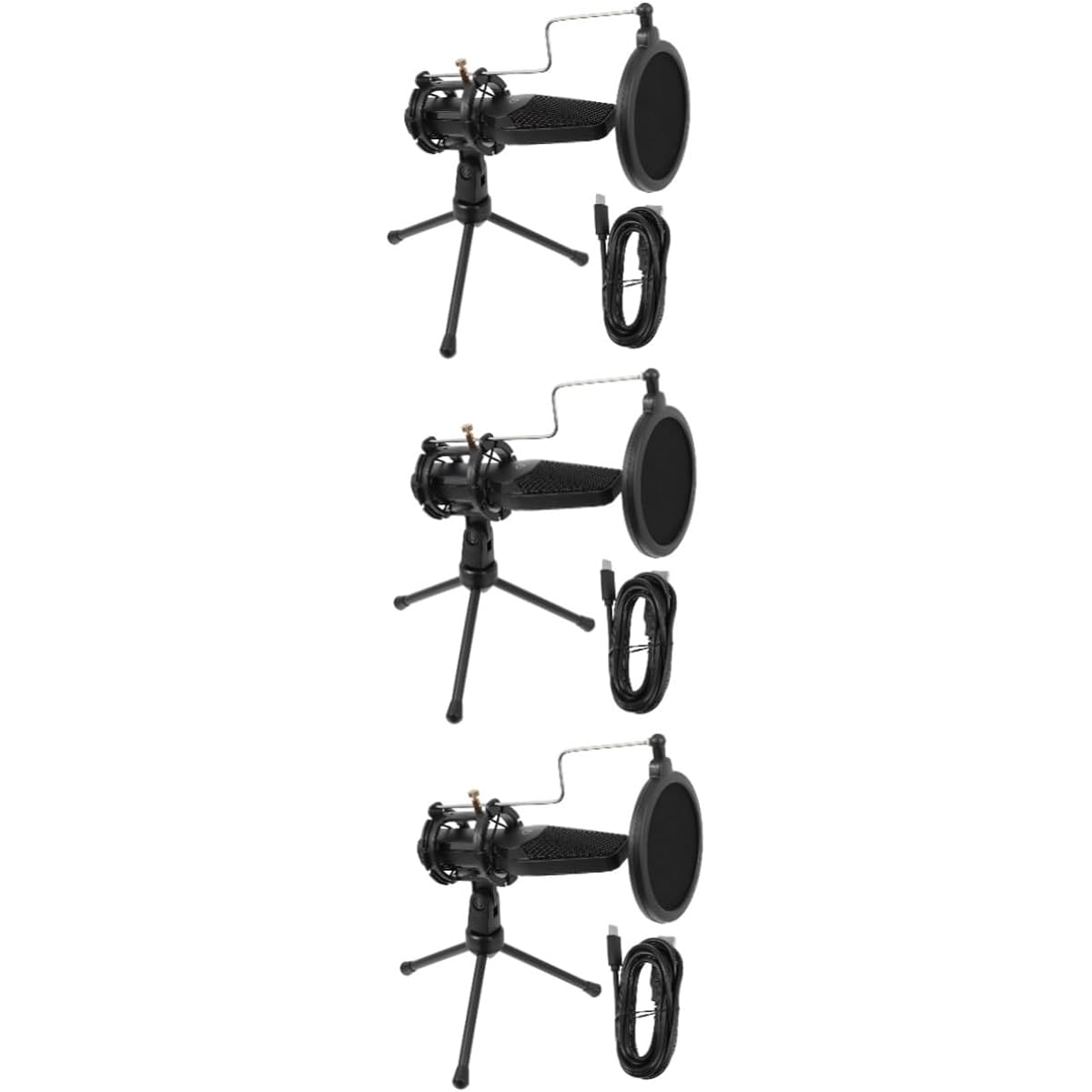 VICASKY 3 Sets Condenser Microphone Metal Strainer Microphone for PC Laptop Microphone Podcast Microphone Kit Condenser Microphone for Gaming Computer Game