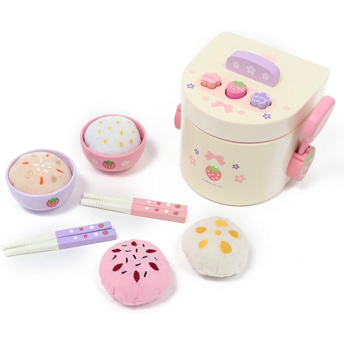 Mother Garden Pretend Play Set Rice Cooker Wooden Toy Pretend Play Educational Toy Gift 623-58389