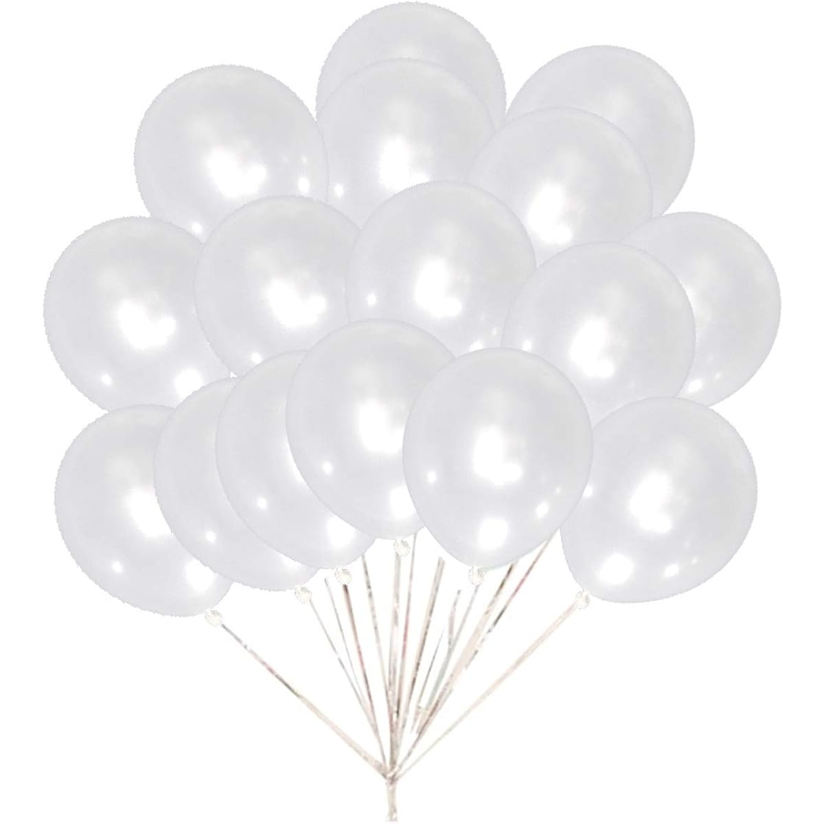 IN-JOOYAA 5" Pearl White Small Balloons, Pack of 200, Latex Party Balloons for Photoshoot, Wedding, Baby Shower, Birthday Party Decorations