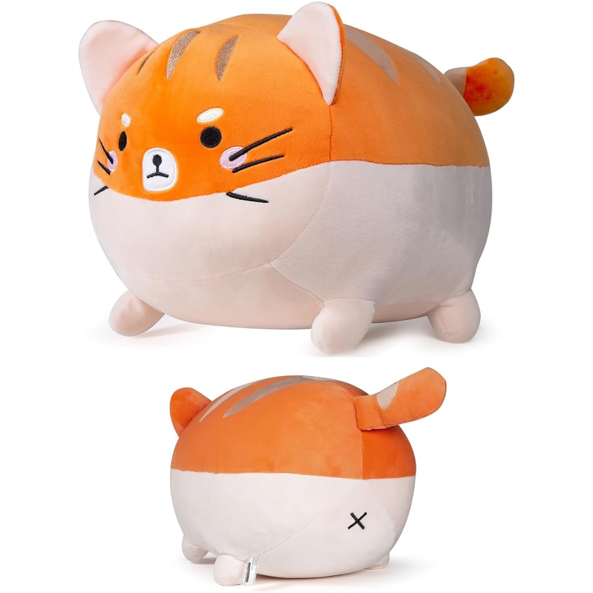 NOOMPSA Cat Plush Pillow 40cm Anime Kawaii Grumpy Stuffed Cat Soft Pillow Plush Toy Gift