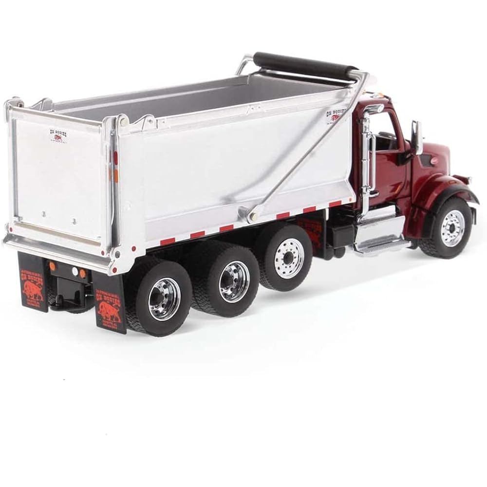 DIECAST MASTERS Peterbilt 567 SF OX Stampede Dump Truck Metallic Red Cab