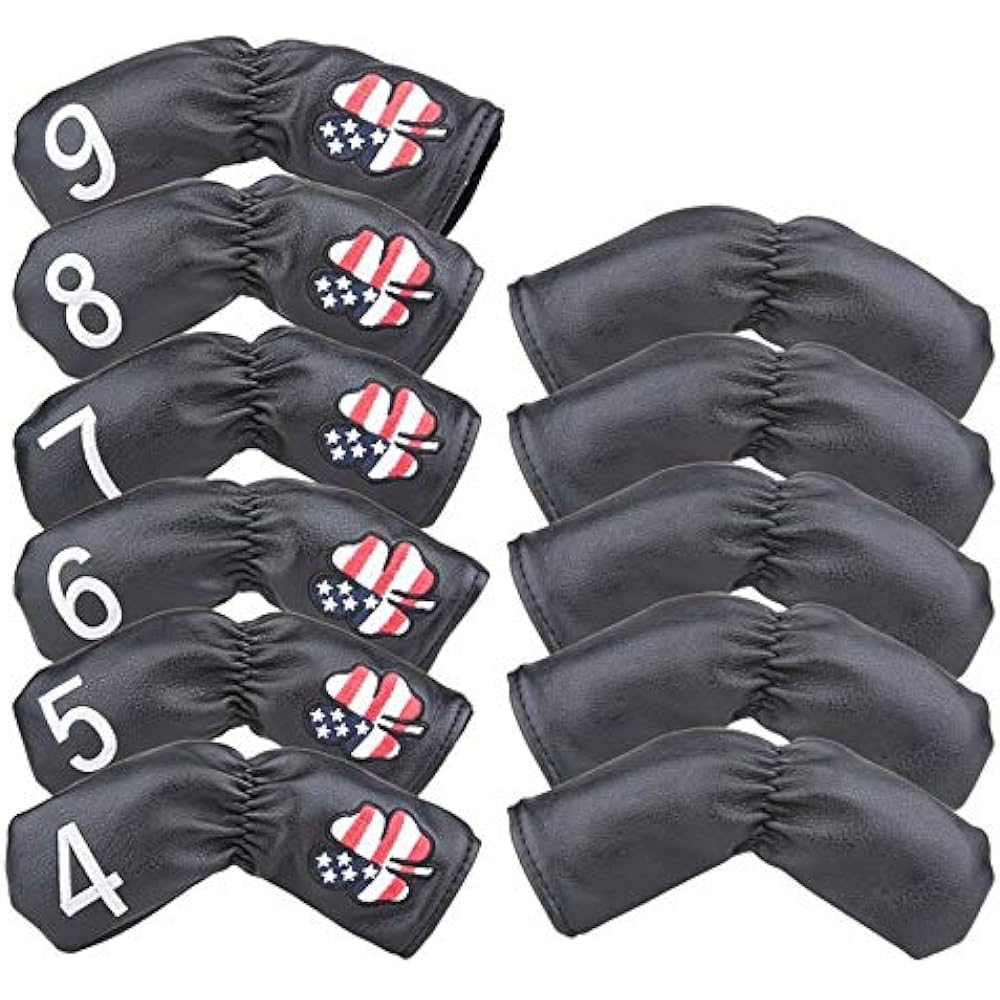 Head cover iron cover American pattern 4th to 9th AW PW SW LW X numbered 11-piece set waterproof