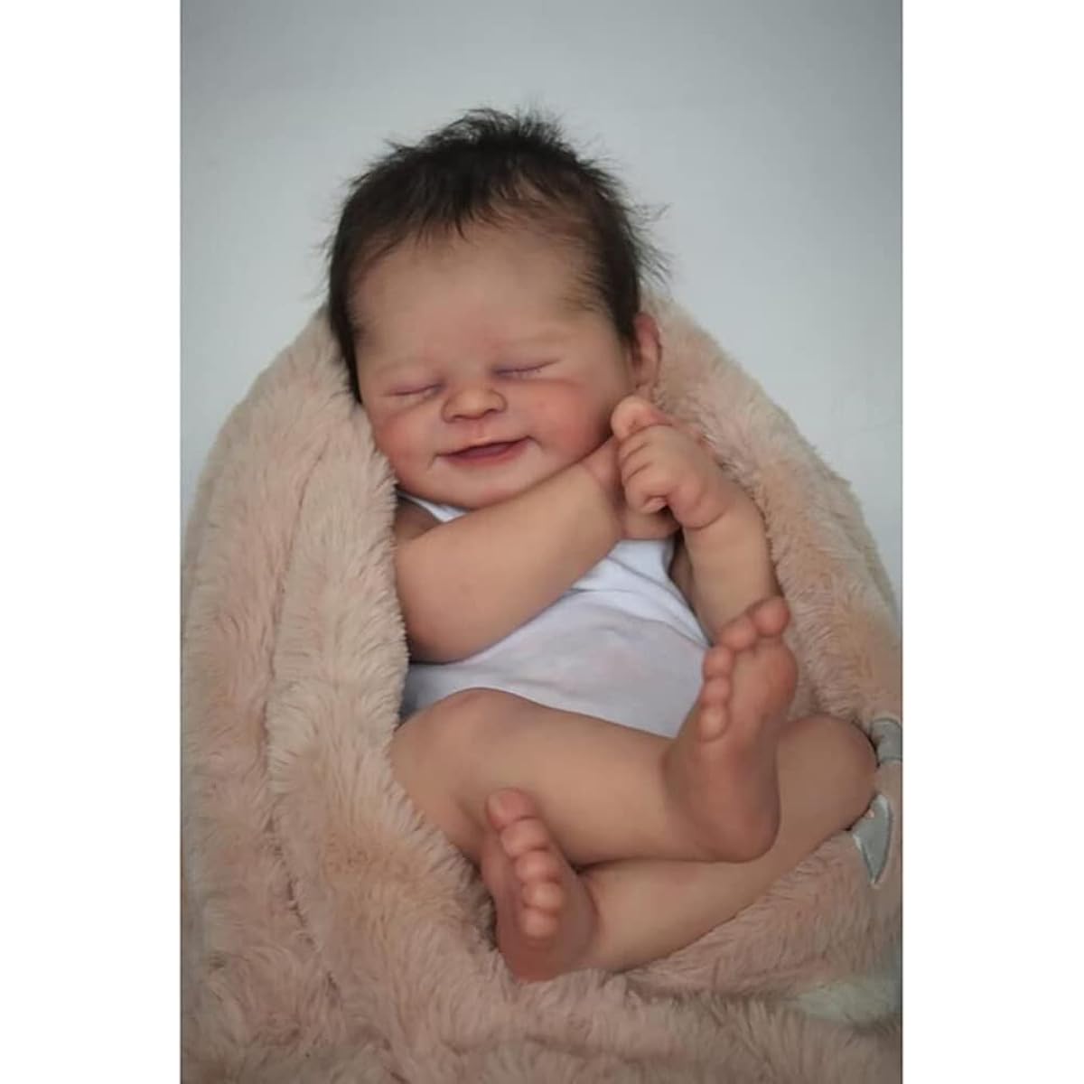 Lonian 19 Inch 48cm Newborn Baby Doll Reborn Sleeping Baby Lifelike Soft Touch Kids Toy for Gift