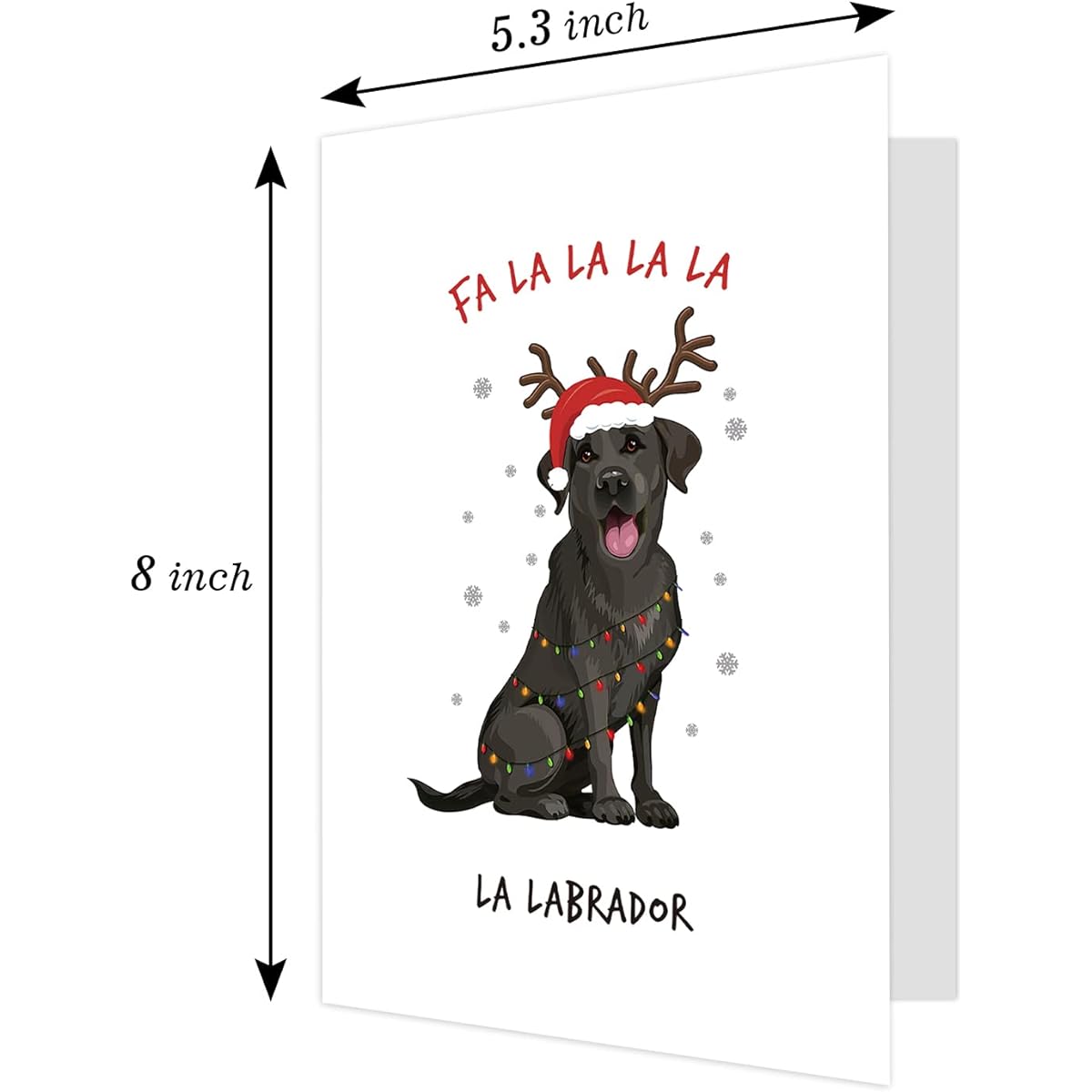 Labrador Christmas Card with Envelope, Cute Christmas Gift, Unique Christmas Gift Ideas for Dog Lovers, Funny Dog Christmas Card Gifts