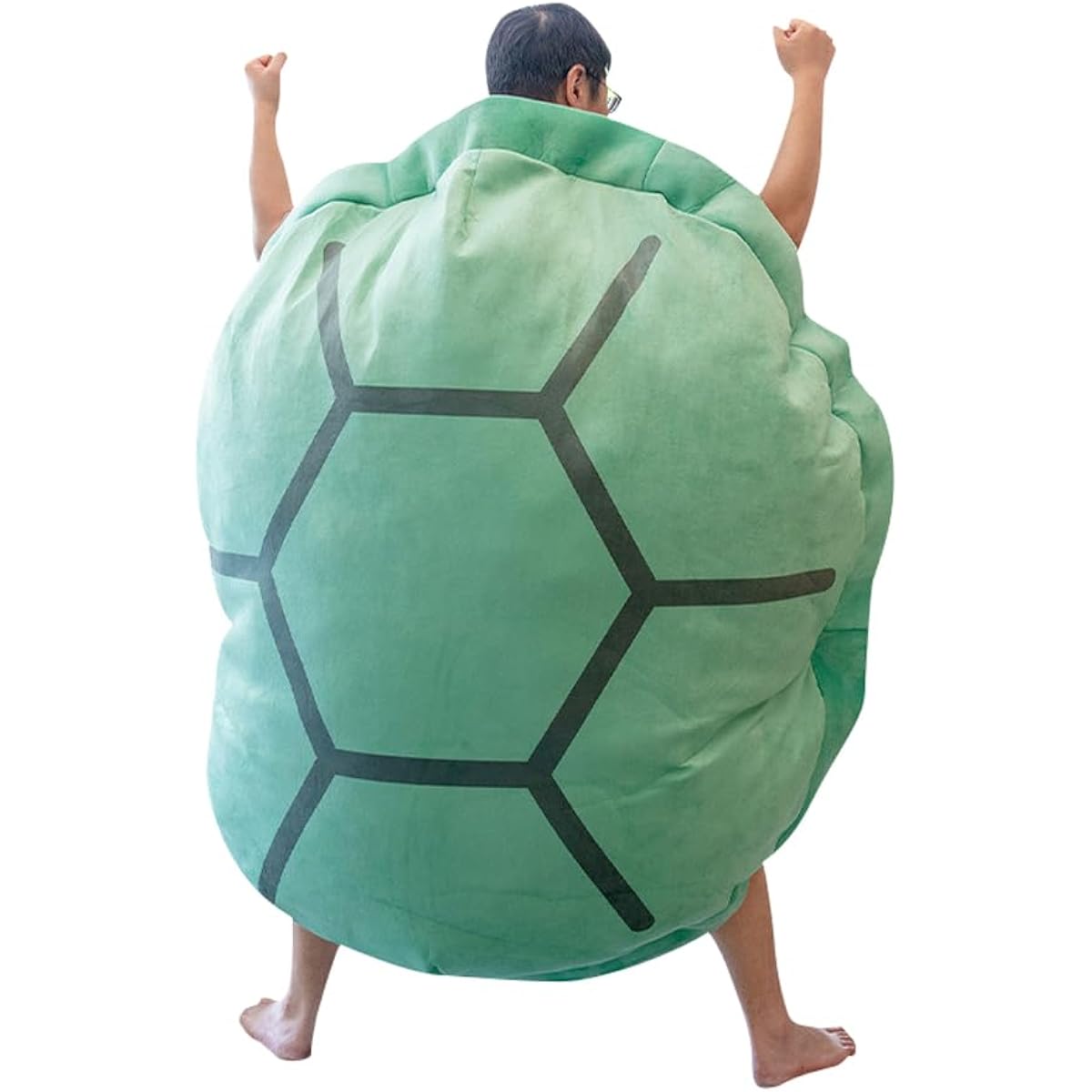 SEAHOME Wearable Turtle Shell Pillow, Turtle Plush Toy Costume for Kids Adults Stuffed Animals Funny Dress Up Creative Gifts (Green 59 Inch)