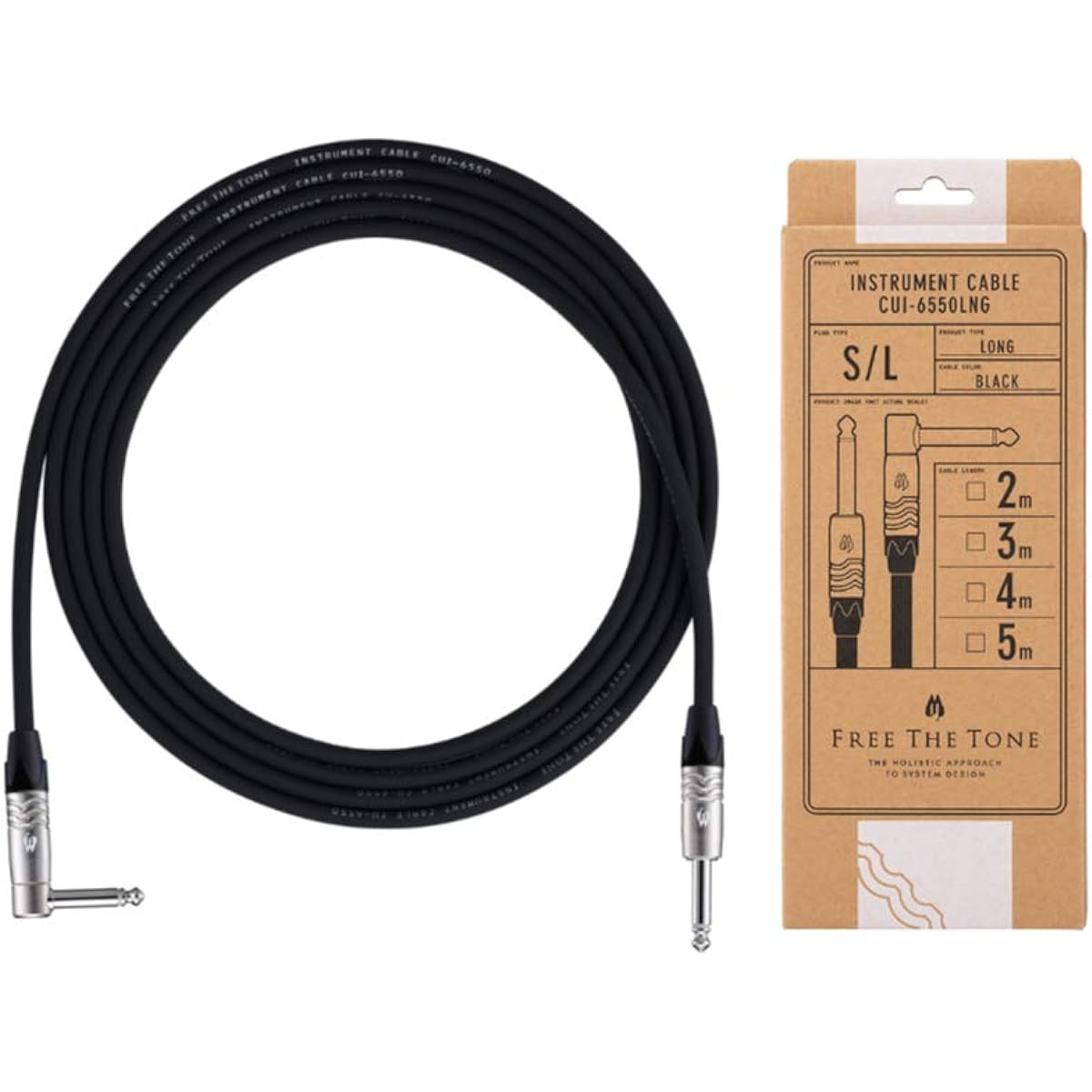 Free The Tone CUI-6550LNG 5.0m S/L Guitar Cable