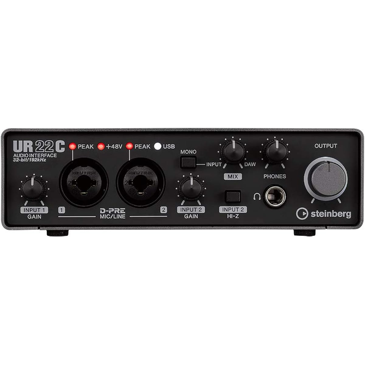 STEINBERG Audio Interface USB 3.0 (Type-C) Compatible 2-in-2-out Cubase AI UR22C Audio Interface 32bit/192kHz