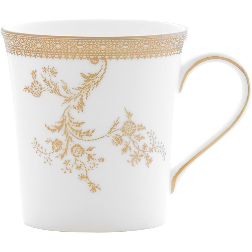 [Regular Imported Product] Wedgwood Vera Wang Vera Lace Pair Mug Platinum Gold Approx. 300ml Wedding Gift 1053578