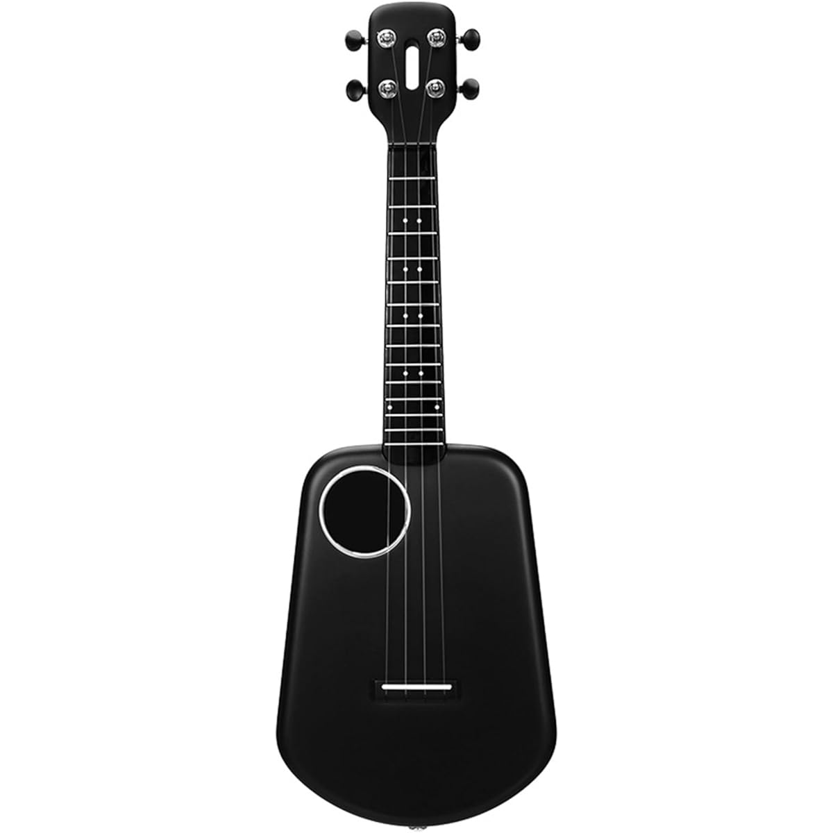 Smart Ukulele, Basic Entry 0, APP Intelligent Interaction, LED Light Guide, Cool Carbon Fiber, 23 Inch Small Guitar, Ukulele, Perfect for Kids and Beginners (Color : Black)
