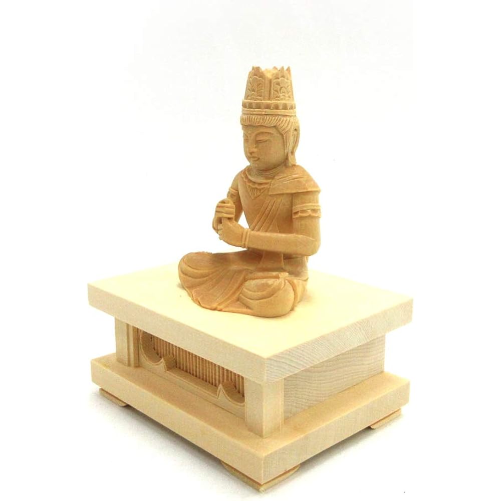 Kurita's special Buddha statue [Tathagata] (Vajra world) Dainichi Nyorai seated statue 2.0 dimensions (total height 13.5 cm, width 12 cm, depth 8 cm) High quality wood carving made of cypress wood, with square stand 5568