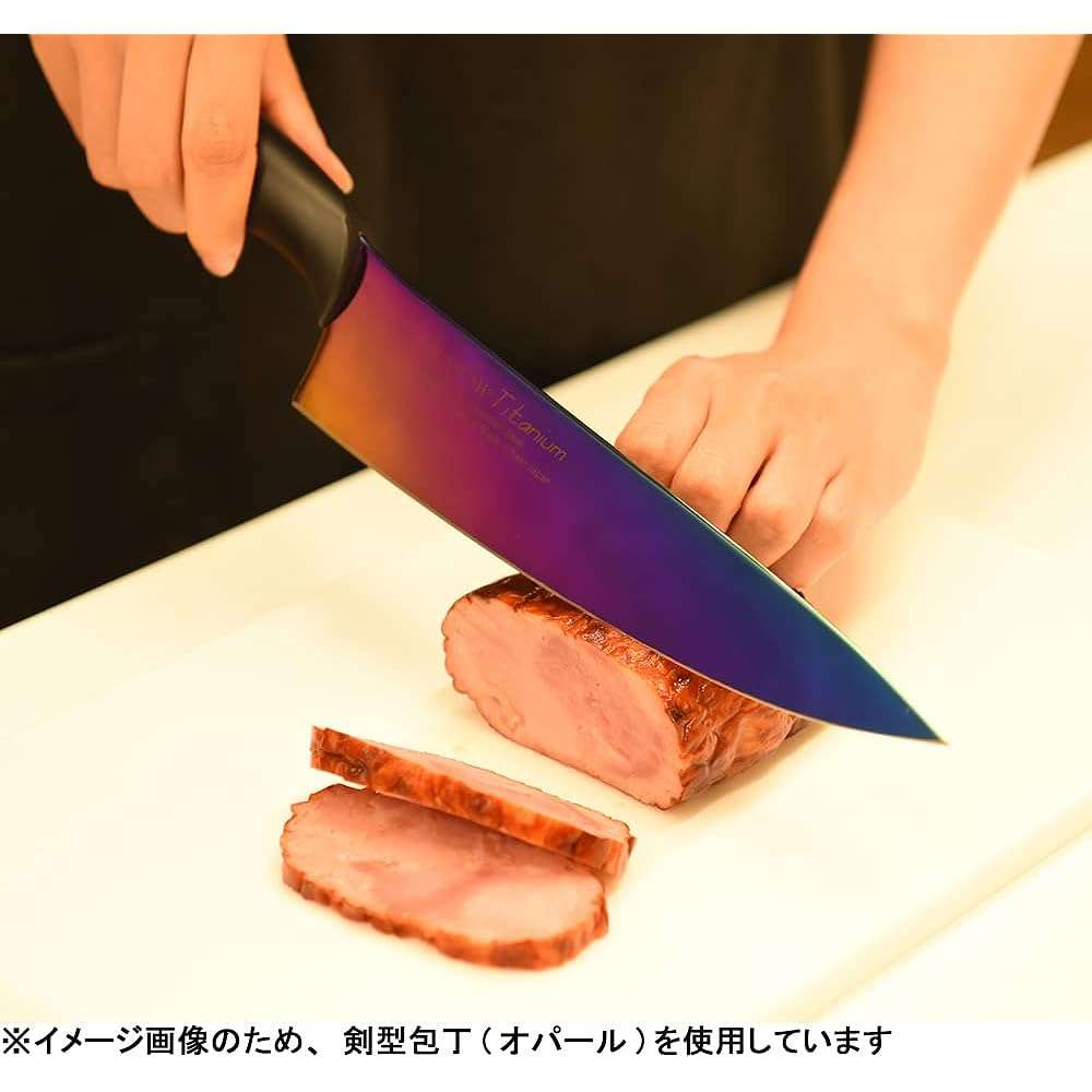 SUMIKAMA Kasumi Knife, Titanium Coating, Sword-Shaped Knife, Made in Japan, 20cm, Gyuto, Meat, Vegetables, Rust Resistant, Sharpness, Color, Blue, Made in Seki City, KASUMI 22020/B