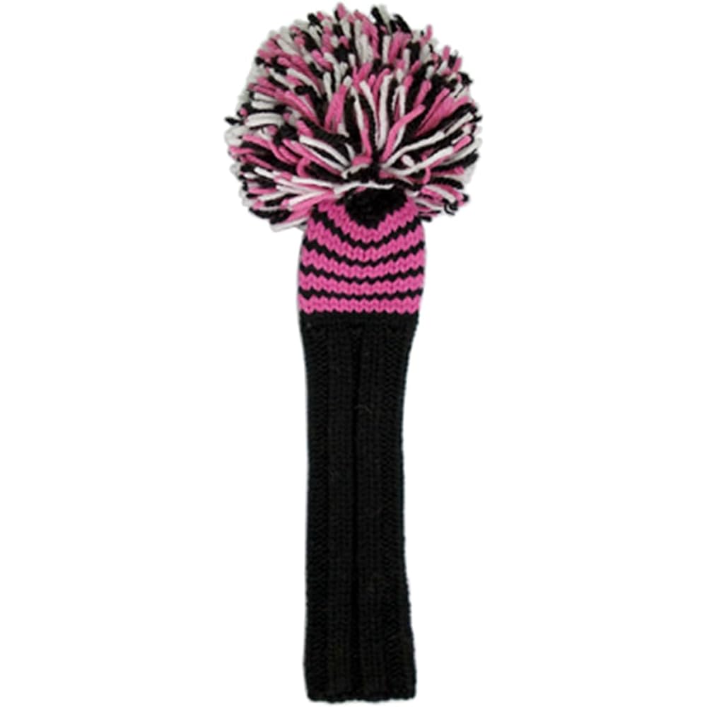 Jan Craig Head Cover Handmade Head Cover for #5 Fairway Pink/Black/White 2017JCPBW5 Size: Total length 14 inches (excluding POM), POM width 5 inches (width)