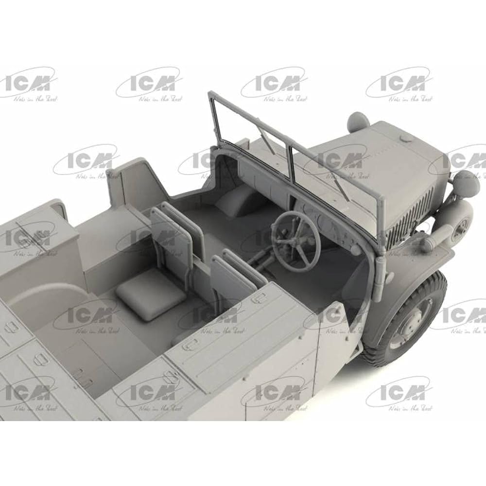 ICM 1/35 French Army Roughly V15T Artillery Towing Vehicle Plastic Model 35570 Molding Color