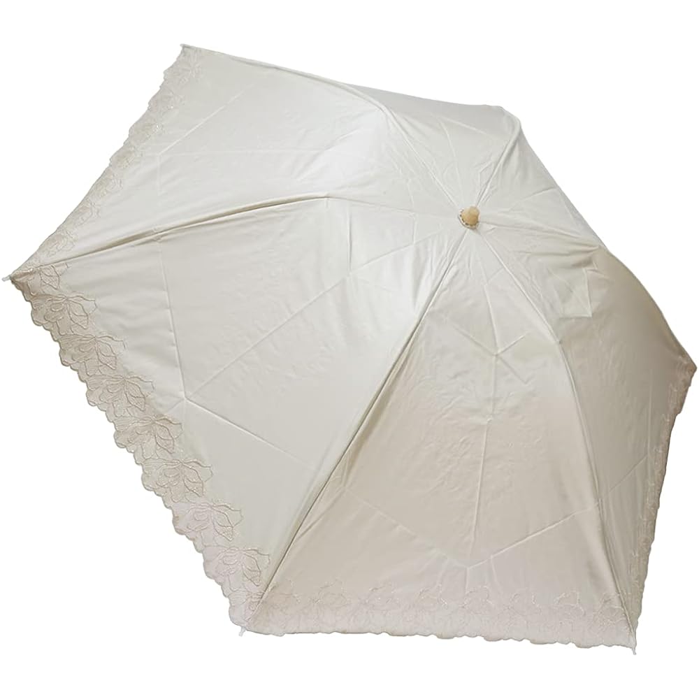 [Nouvel Japonais] Nouvel Japonais Parasol, Foldable, For Both Sunny and Rainy Days, Lightweight, UV Protection, UV Protection, Shading Rate, 99.99%, Flower Lamé Embroidery