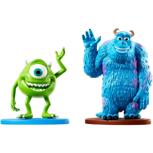 Disney Pixar Monsters, Inc. Movie-Inspired Figure Set ~ Mike and Sully Character Figures with Bases ~ Great for Imaginative Play and Stocking Stuffers