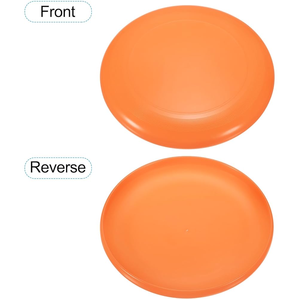 PATIKIL Flying Disc 10.8" 175g Set of 2 Sports Training Disc Backyard Lawn Beach Outdoor Park Orange Color