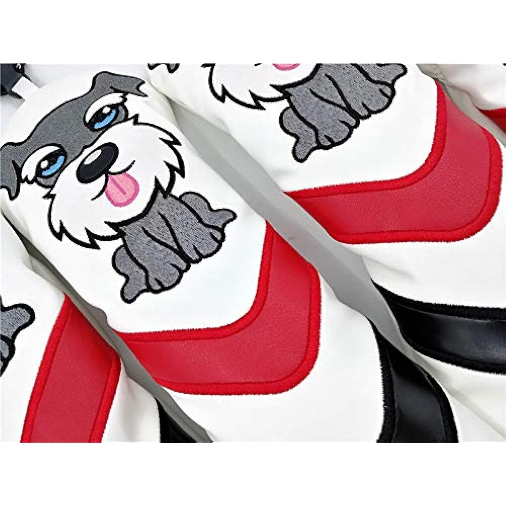 Golf Head Cover Driver DR 440cc 460cc Cover Wood Cover FW Utility UT Cover 4 Piece Set Dog Waterproof High Quality PU Leather