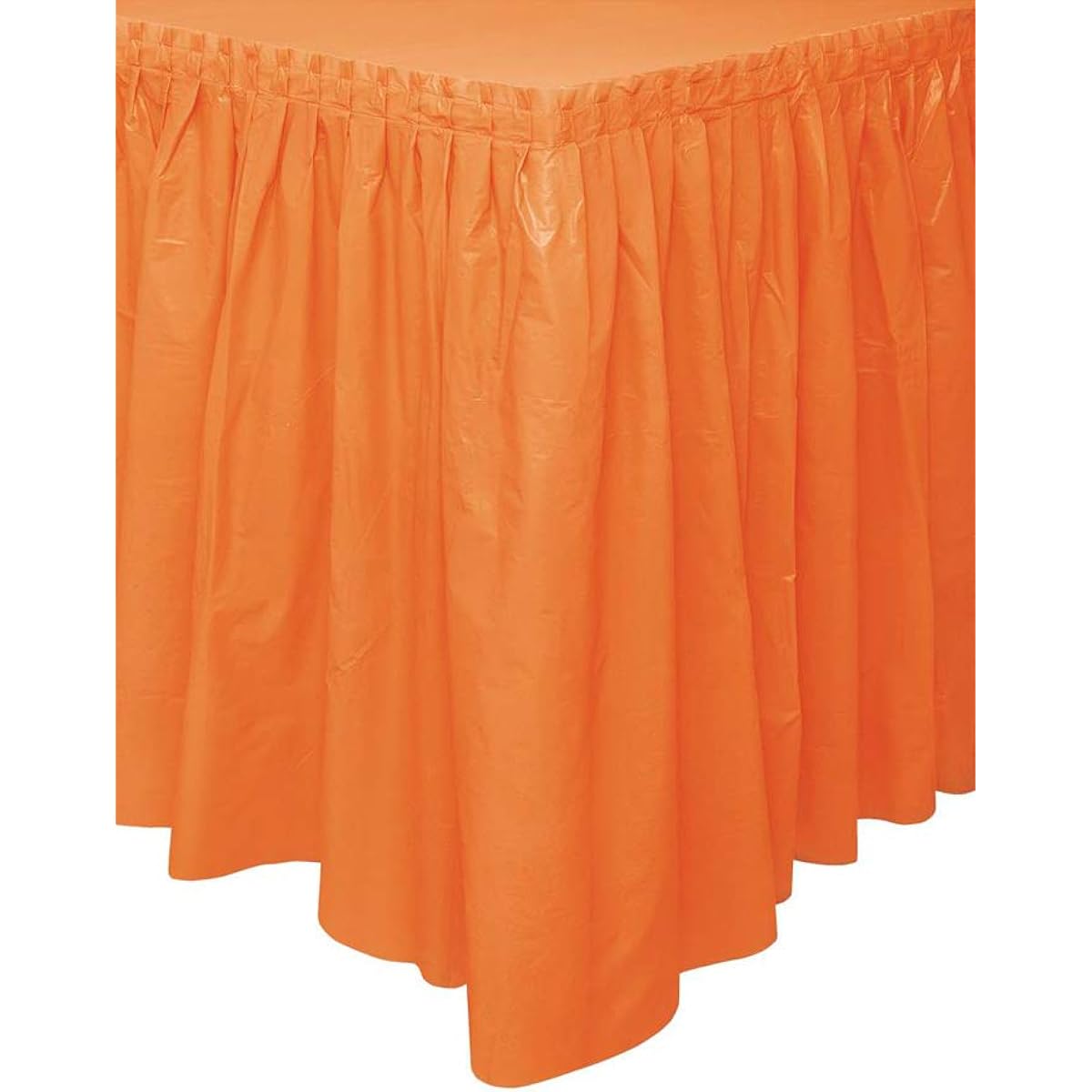 Plastic Table Skirt 14 Feet Orange by Unique Industries