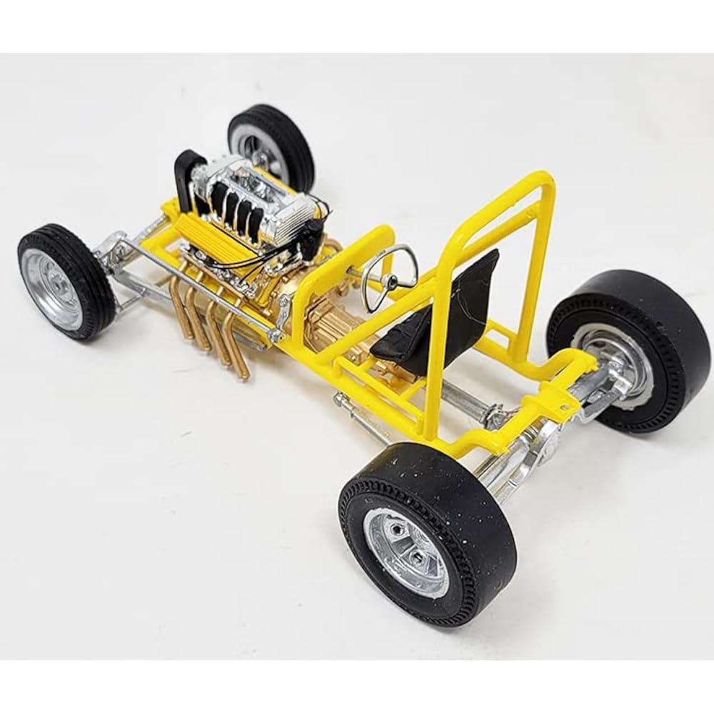 Atlantis Model 1/25 Keelers Customs Yellow Fever Dragster Plastic Model ATLAMC13101 Molding Color