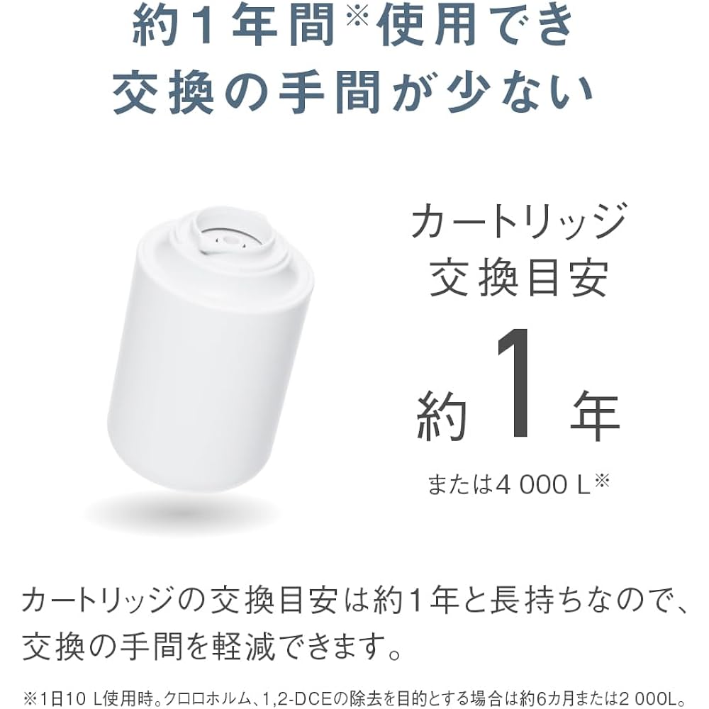 [Released in 2024] Panasonic Faucet Direct Water Purifier Compatible with PFOS/PFOA Removal TK-CJ14-W White