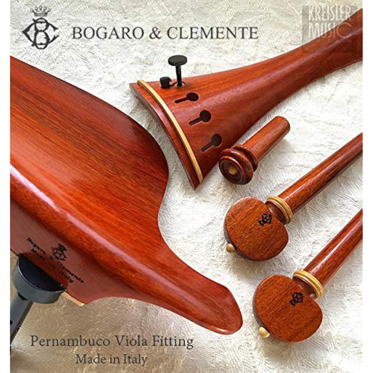 Viola fitting set, made from the finest Bogaro & Clemente Pernambuco wood